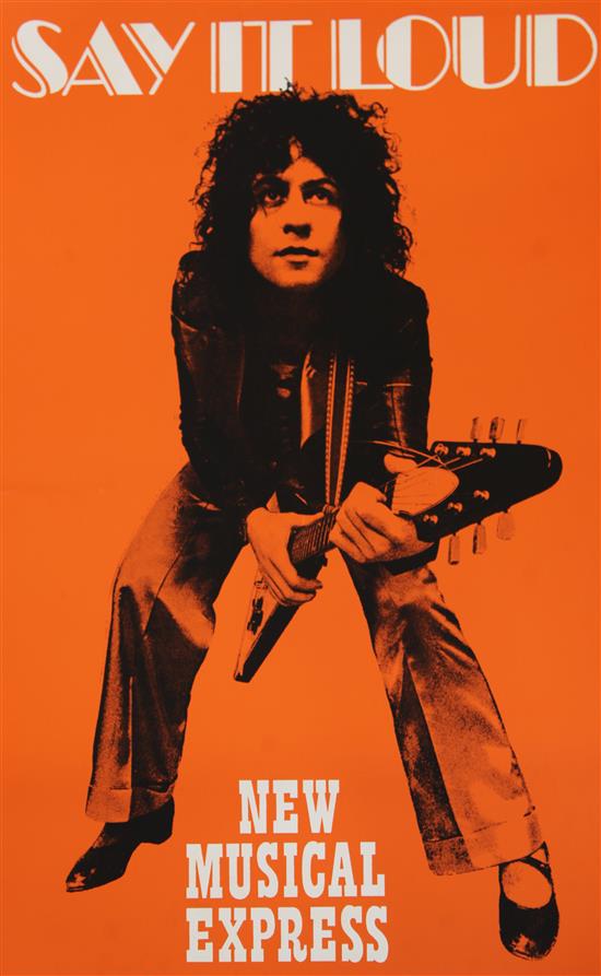 Mark Bolan Say It Loud, original NME, New Musical Express promotional poster, c.1970